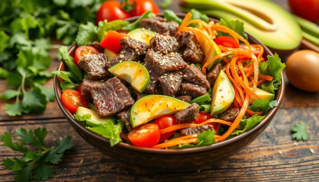 Beef Strips Salad Varieties