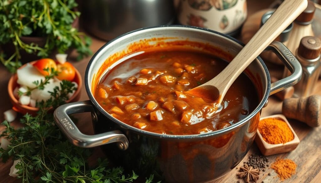 Cajun Turkey Gravy Preparation