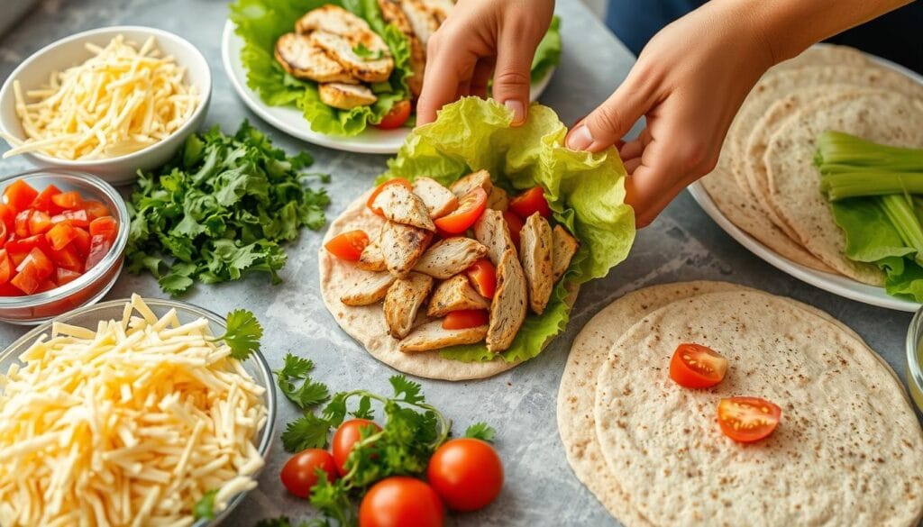 Easy Chicken Wrap Assembly