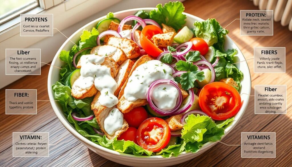 Protein-packed salad nutritional breakdown