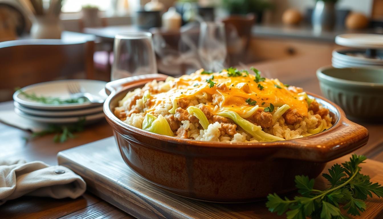 Turkey Cabbage Casserole Recipe with Rice