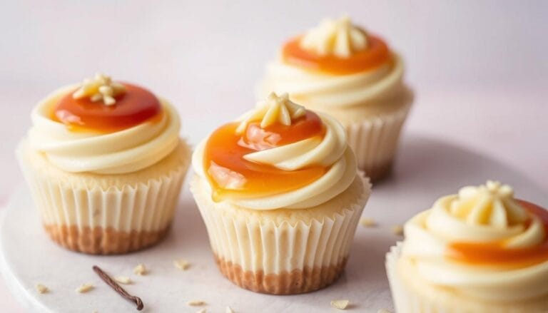 Vanilla Bean Crème Brûlée Cheesecake Cupcakes