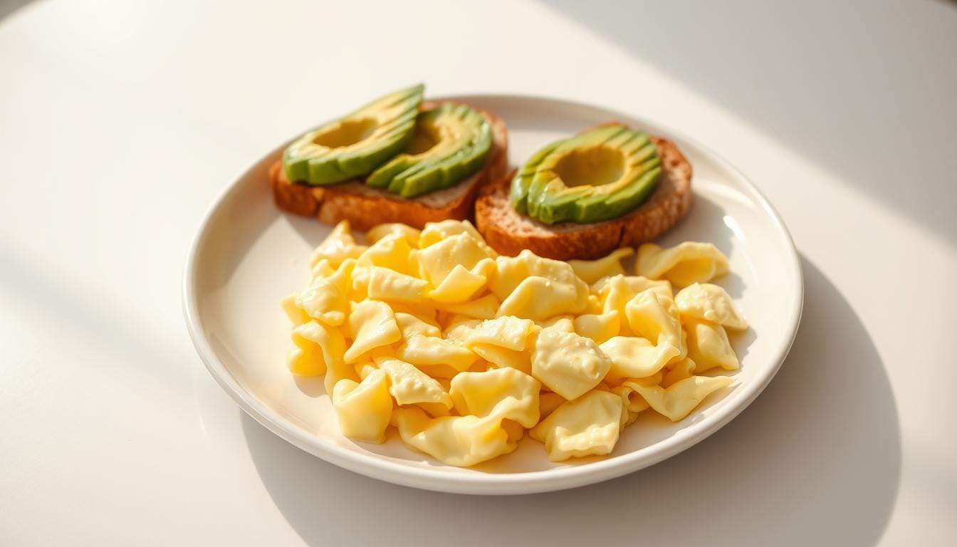 Creamy Scrambled Eggs with Avocado Toast